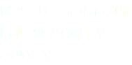 Results from Our Latest Agency Survey