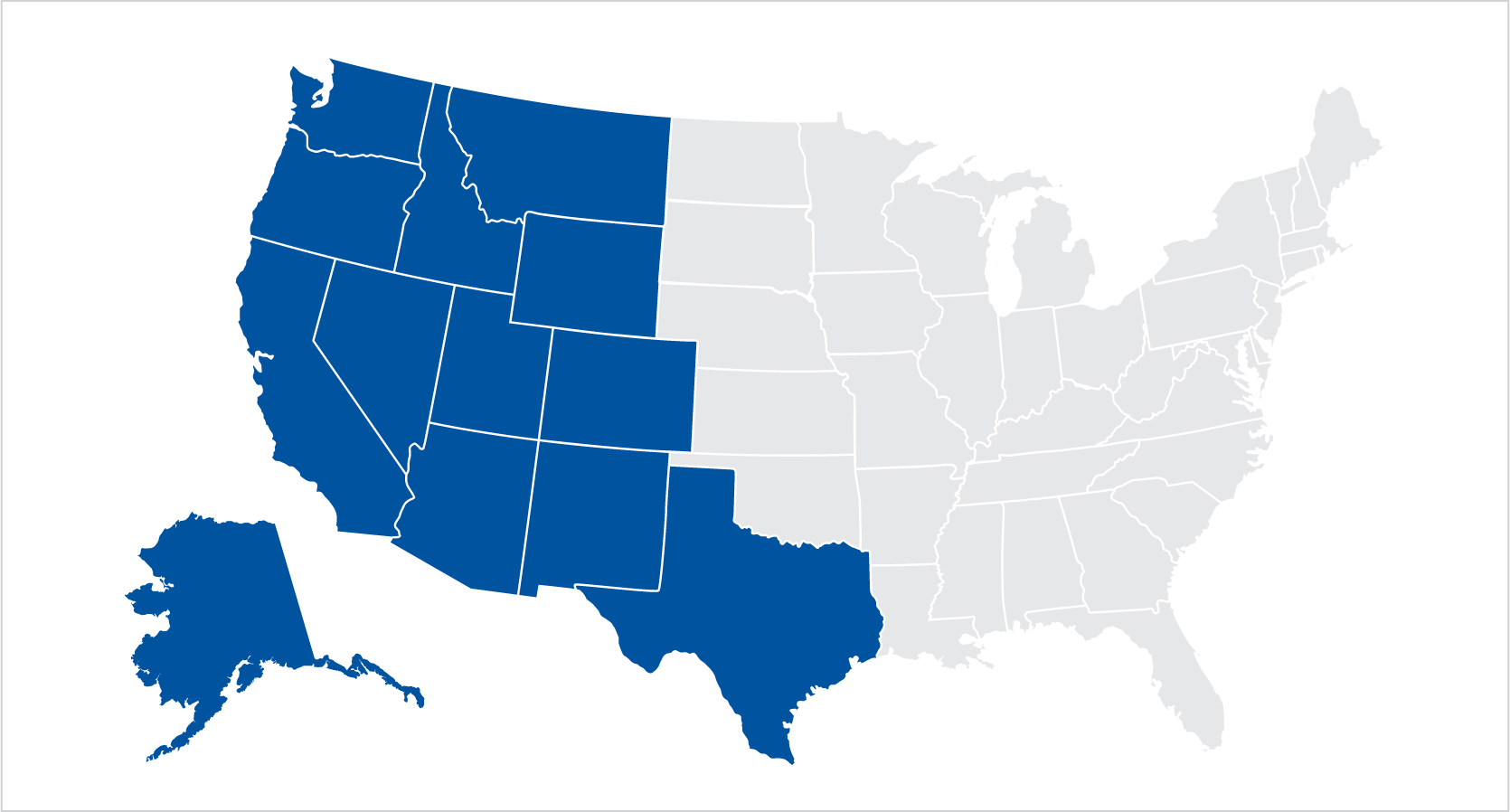 Map of the states we write surety in the central region.